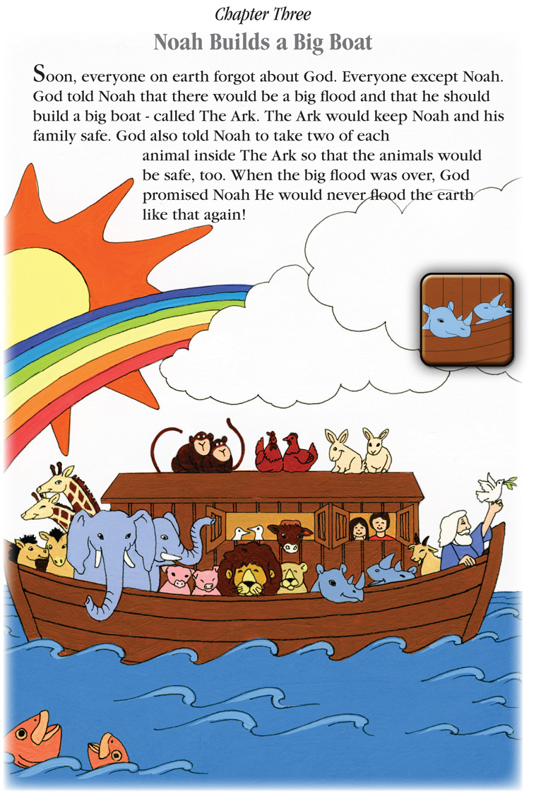 A Sample Page from the Noah's Ark Story